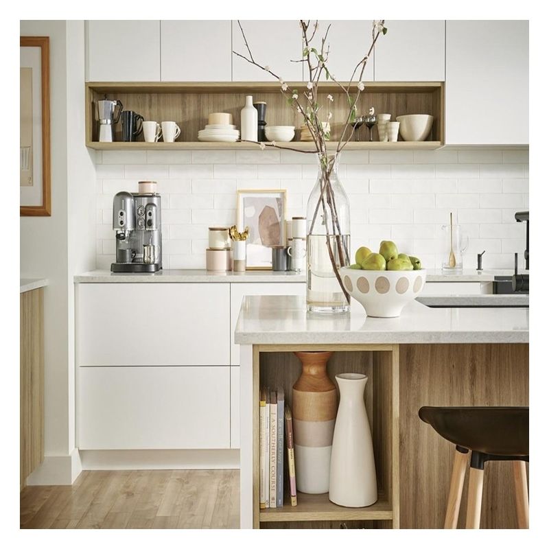 Apartment Kitchen Cabinet with Customized Ral Color and Professional CAD/3D Design