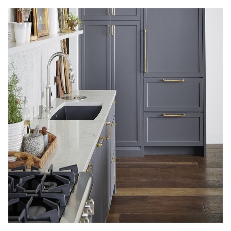 Apartment Kitchen Cabinet with Customized Ral Color and Professional CAD/3D Design