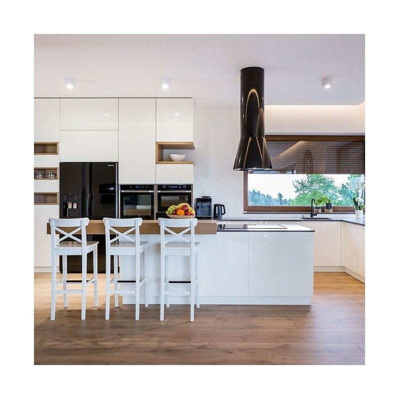 Customized Veneer Color YALIG Modern Style Wooden Luxurious High End Kitchen Cabinet