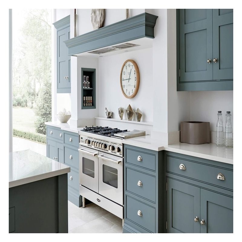 Multi-capacity Kitchen Pantry Cabinet with Easy-to-Clean Lacquer Finish CAD/3D Freely