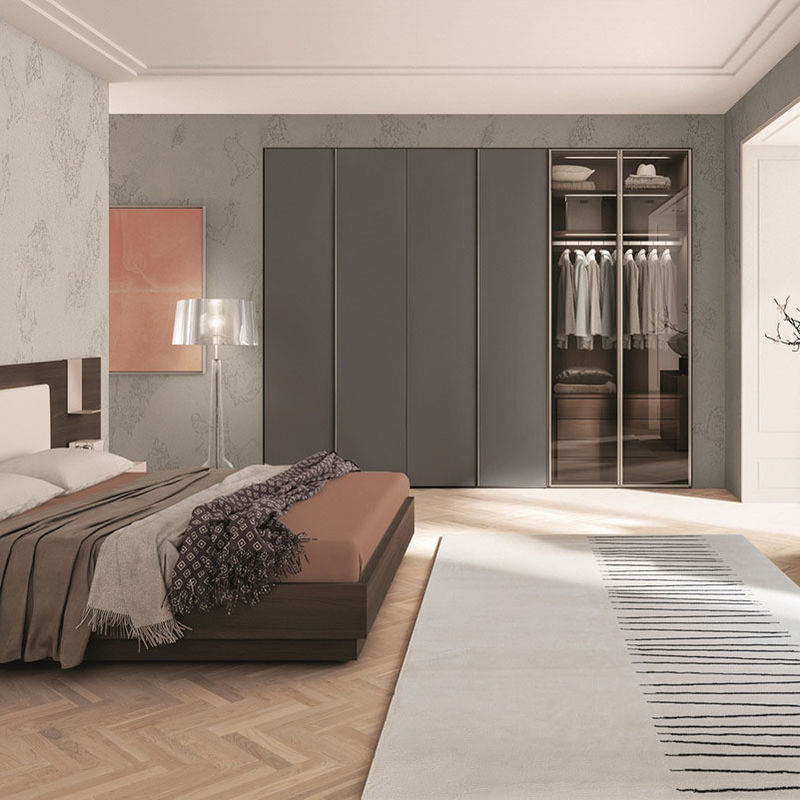 Modern Furniture Set for Bedroom Wardrobe Wall Built-in Design and 2D / 3D Options