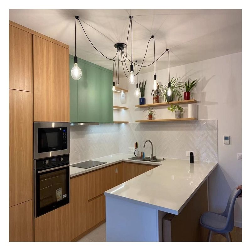 Wholesales Customized Ral Color Chart Wood Veneer Kitchen Cabinet for Modern Design