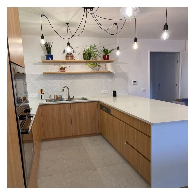 Wholesales Customized Ral Color Chart Wood Veneer Kitchen Cabinet for Modern Design