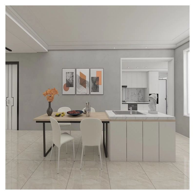 Customized Veneer Color White PVC Kitchen Cabinet Sets for Modern Design in Market