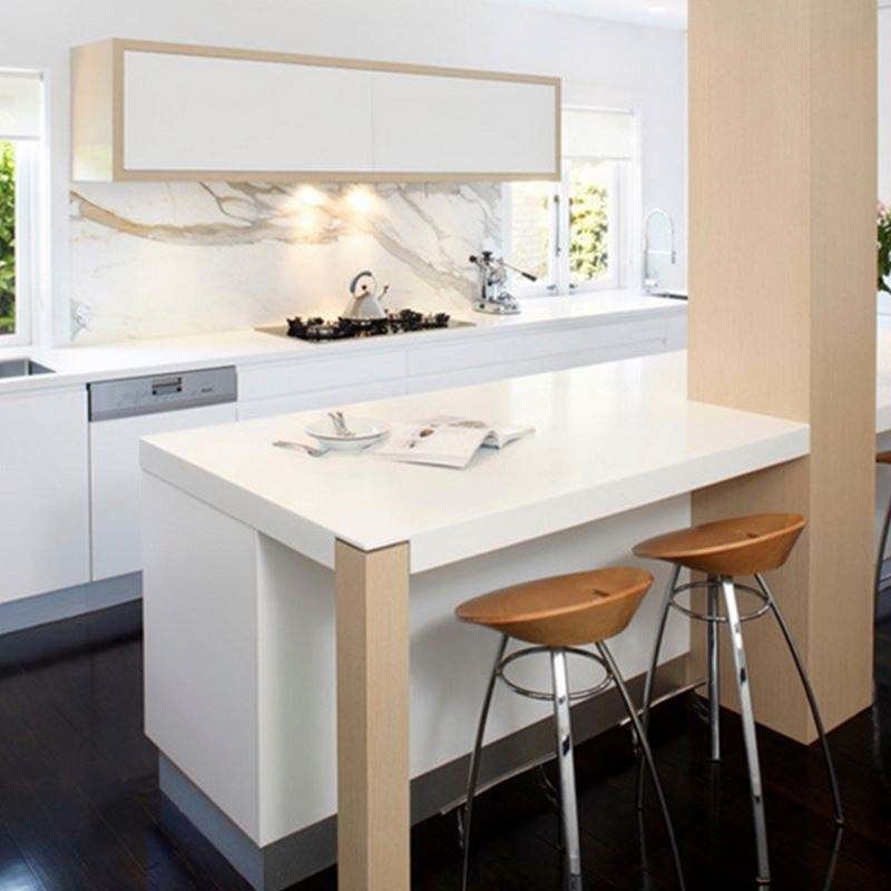 Customized Veneer Color White PVC Kitchen Cabinet Sets for Modern Design in Market