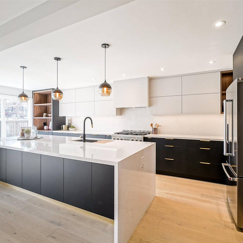 Blum Hardware Customized Size Matte Style Waterproof Kitchen Cabinet Set for Your Home