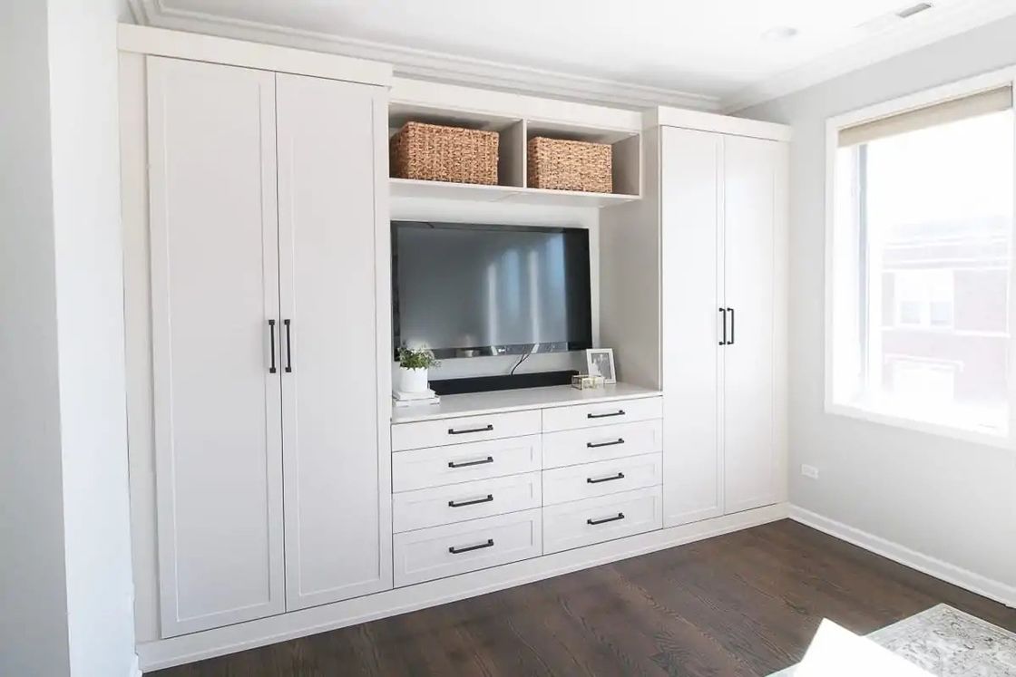 Contemporary Design Wooden Wardrobe Closet for High End Bedroom Furniture in Modern Styl