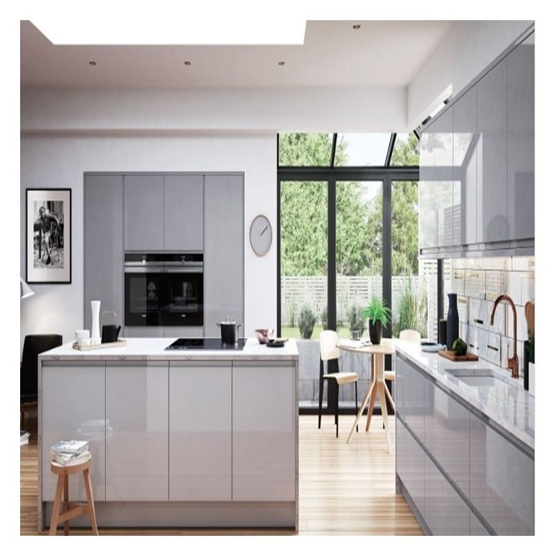 Easy Clean Advantage Customization Glossy Modern Style Kitchen Cabinets for Apartment