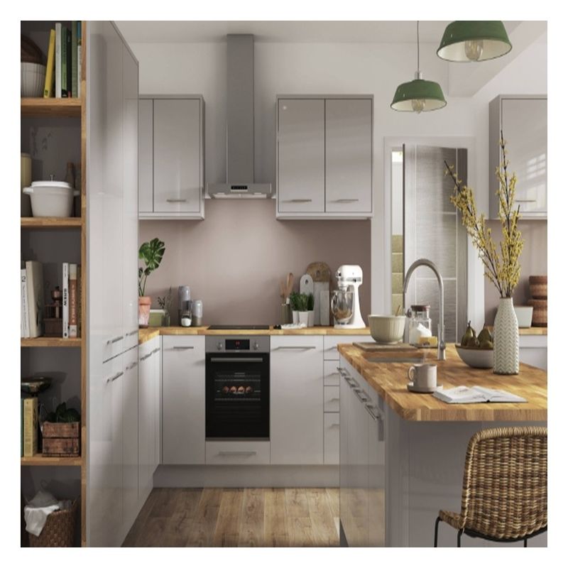 Easy Clean Advantage Customization Glossy Modern Style Kitchen Cabinets for Apartment