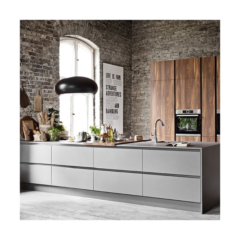 Waterproof Modern Design Matte Style Smart Kitchen Wall Cabinet with Durable Door Panel