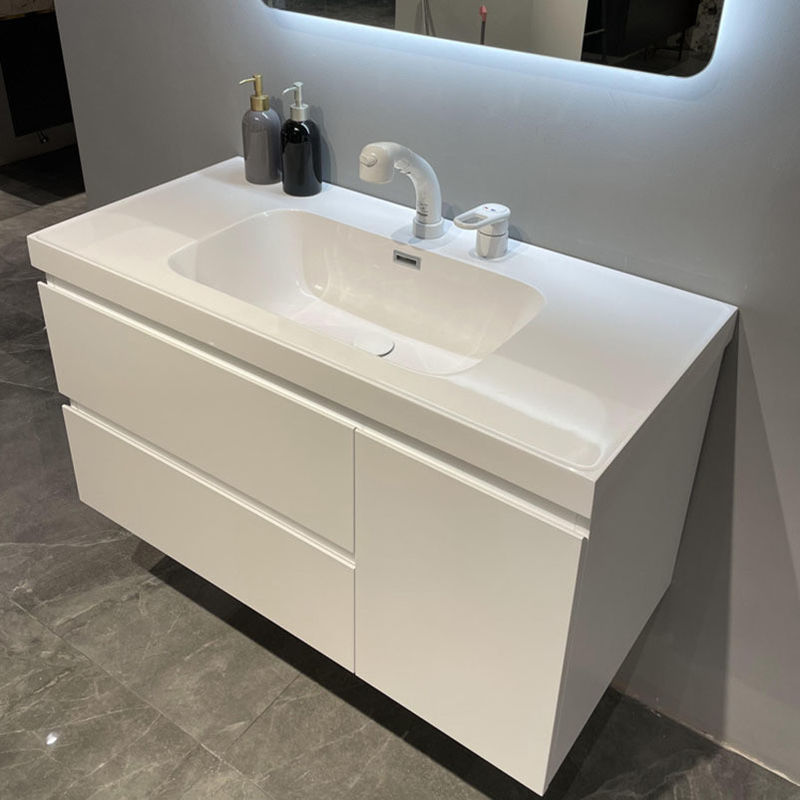 MR-MDF Carcase Material Wall Mounted CAD/3D Bathroom Cabinet for Modern Luxury Furniture