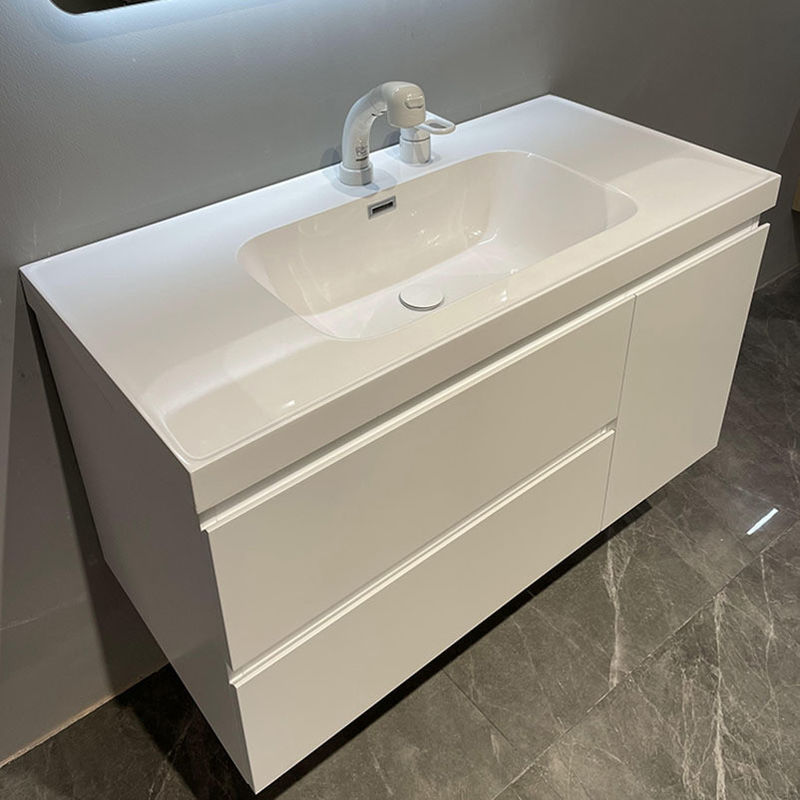 MR-MDF Carcase Material Wall Mounted CAD/3D Bathroom Cabinet for Modern Luxury Furniture