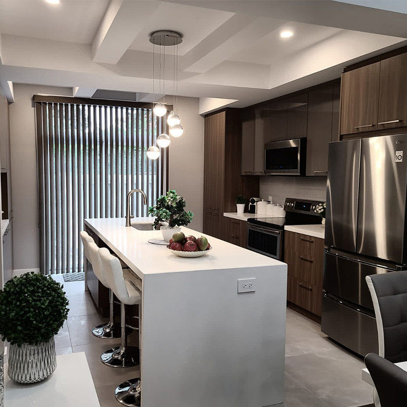 Waterproof Modern Design Matte Style Smart Kitchen Wall Cabinet with Durable Door Panel