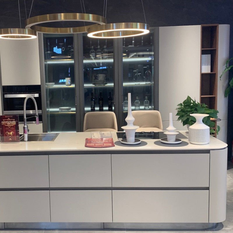 Waterproof Modern Design Matte Style Smart Kitchen Wall Cabinet with Durable Door Panel