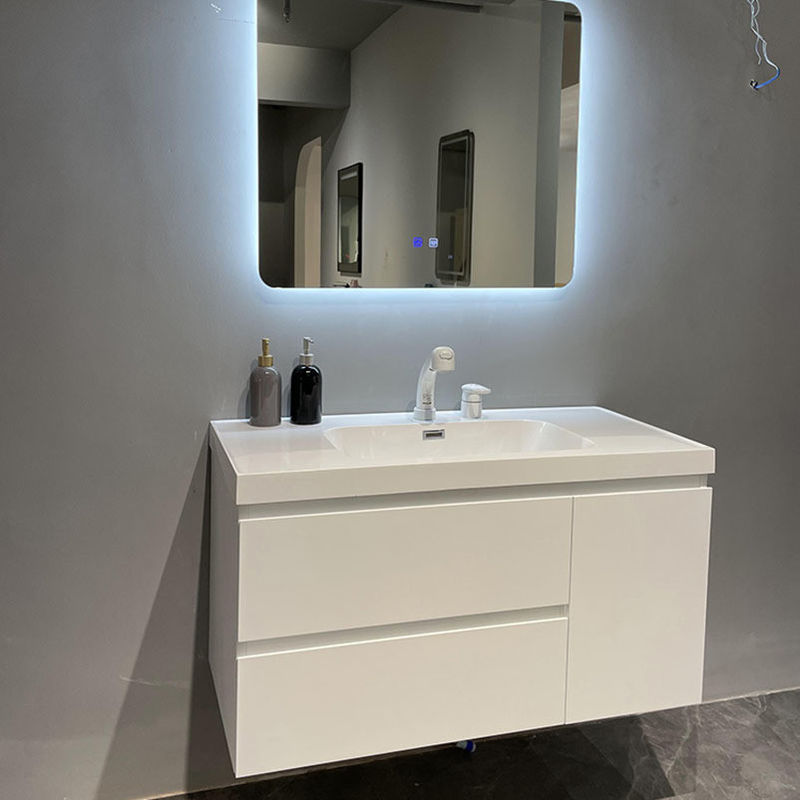 MR-MDF Carcase Material Wall Mounted CAD/3D Bathroom Cabinet for Modern Luxury Furniture