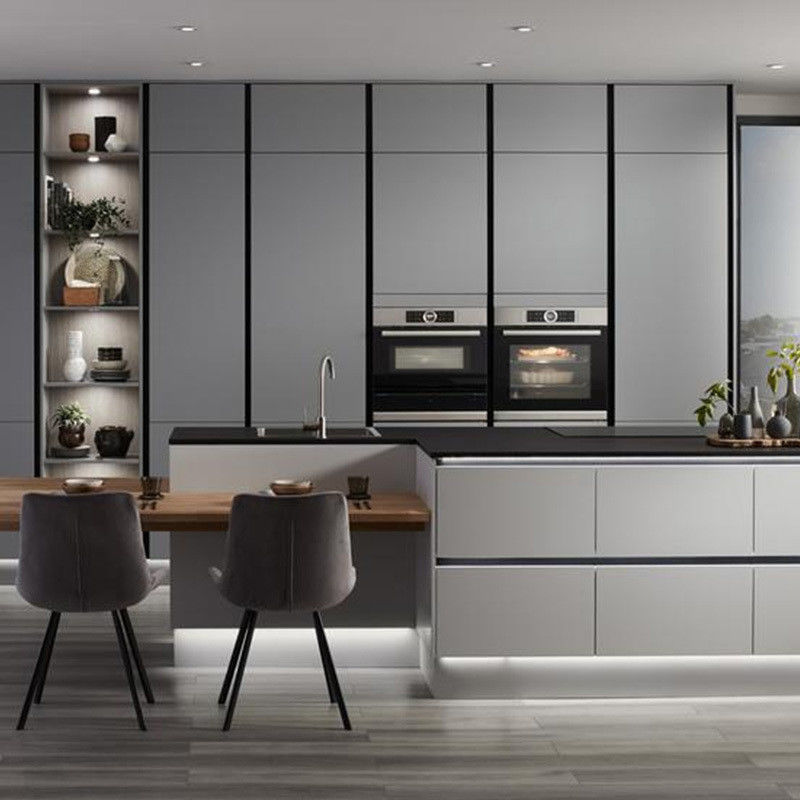 Waterproof Modern Design Matte Style Smart Kitchen Wall Cabinet with Durable Door Panel