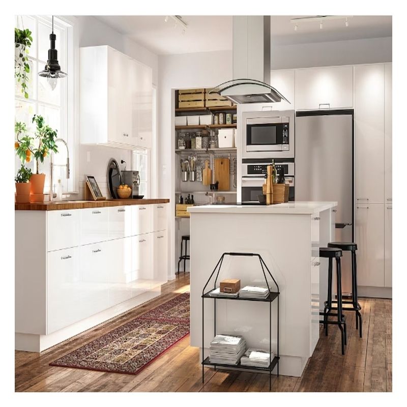 Easy Clean Functionality Customized Color Modern Style Kitchen Cabinets for Apartment