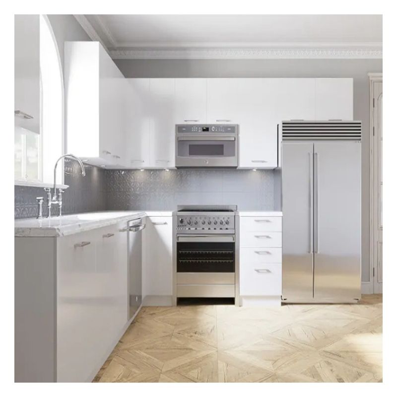 Easy Clean Functionality Customized Color Modern Style Kitchen Cabinets for Apartment