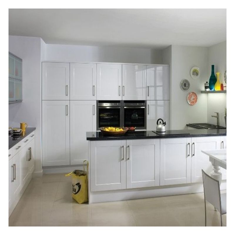 Solid Maple Wood Modern White Shaker Kitchen Cabinets in Custom Simple Design Flat Pack