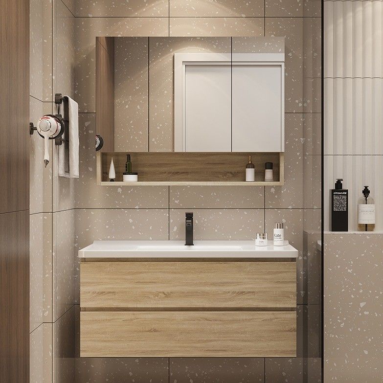Modern Euro Style Solid Wood Freestanding Bathroom Vanity with PVC/Lacquer Door Finish