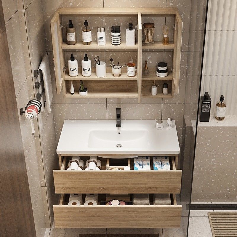 Modern Euro Style Solid Wood Freestanding Bathroom Vanity with PVC/Lacquer Door Finish