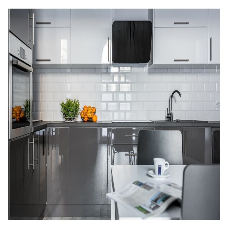 Solid Wood Kitchen Cabinets with Kitchen Island Design in Modern Romantic Minimalist Style