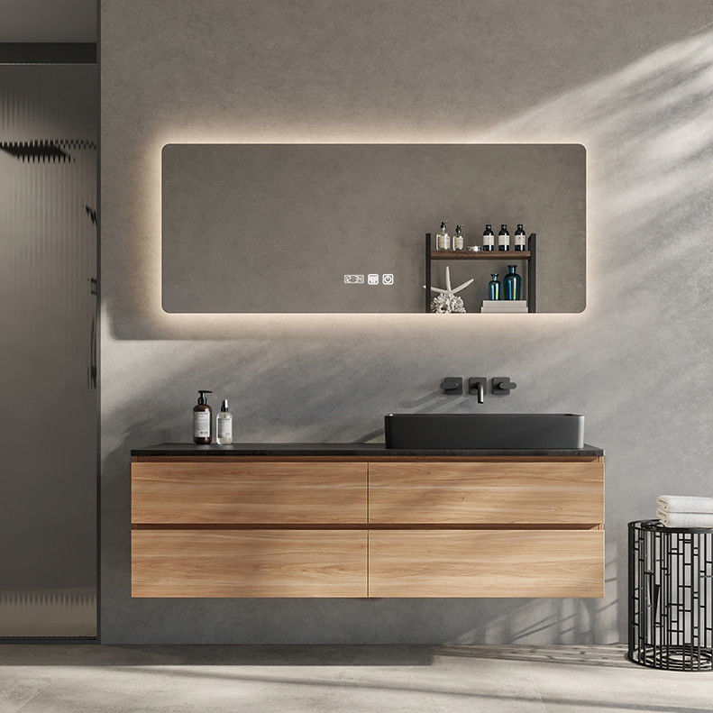 Modern CAD/3D Design Wall Mounted Double Sink Bathroom Vanities for American Style