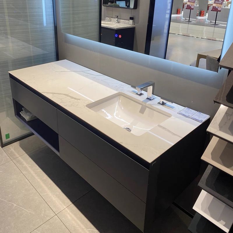 Modern CAD/3D Design Wall Mounted Double Sink Bathroom Vanities for American Style