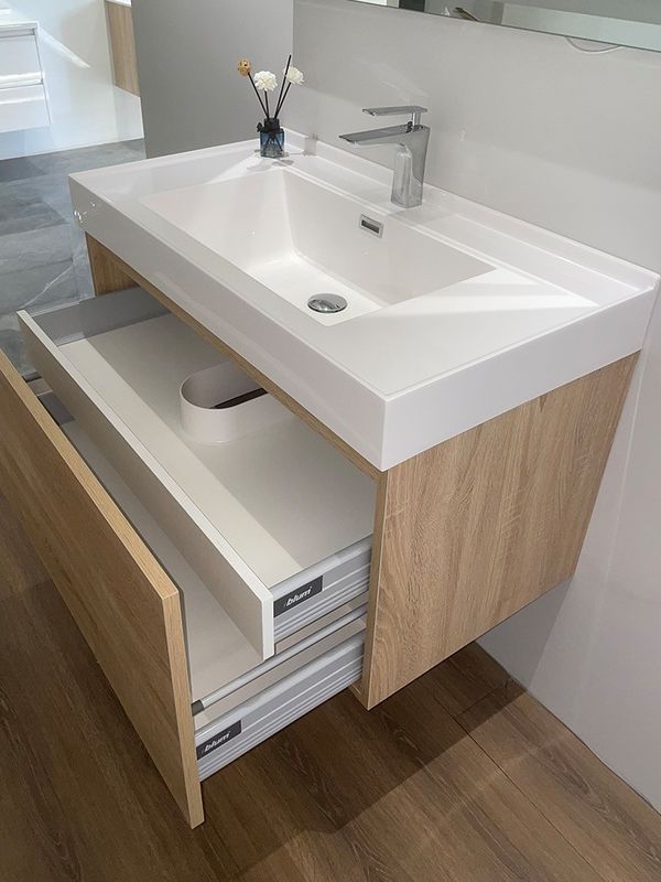Drawer Slides Euro Style Furniture Wall Hung Double Sink Cabinet Basin Bathroom Vanity Set