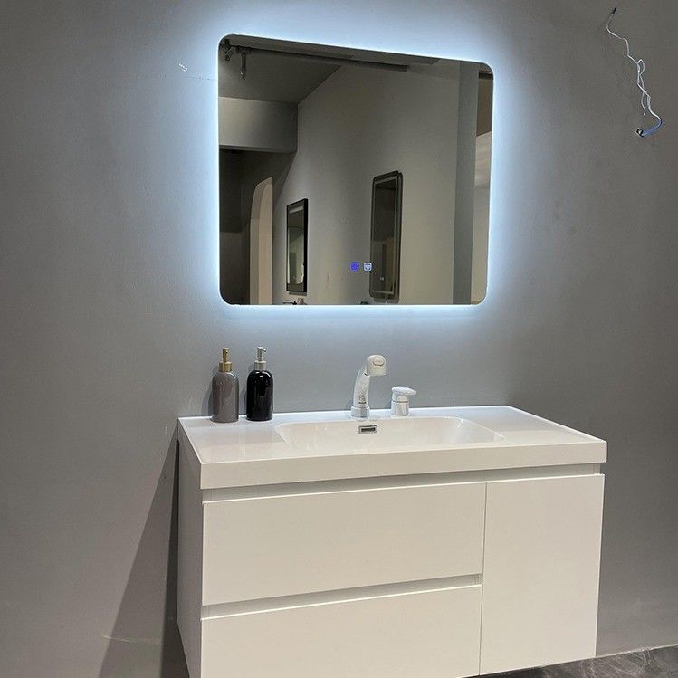 Wall Mounted Bathroom Vanity With Sink Novel Style Luxury Modern Solid Wood Euro Style