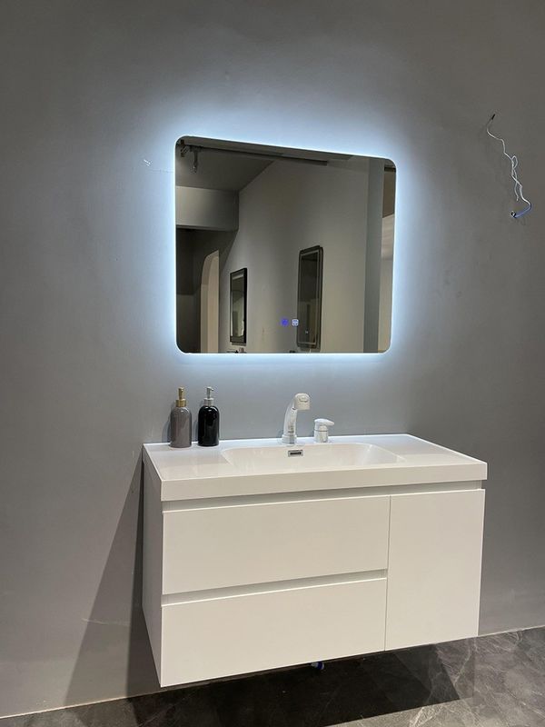 Wall Mounted Bathroom Vanity With Sink Novel Style Luxury Modern Solid Wood Euro Style