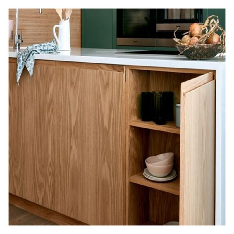Modern Style Flat Panel Design Kitchen Cabinets Veneer Oak Veneer for Your Modern Home