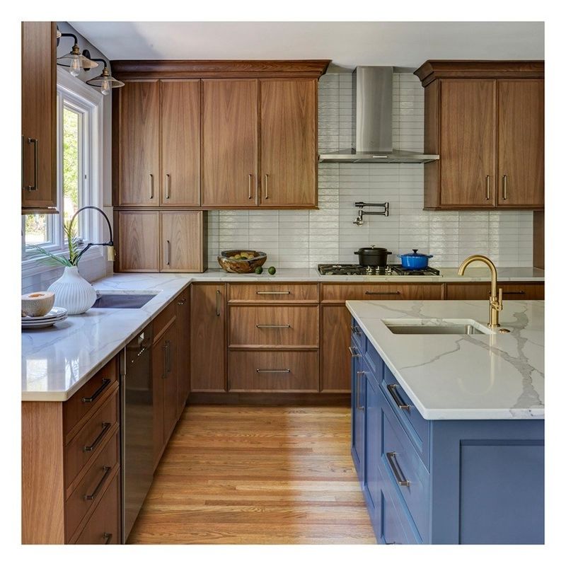 Modern Style Flat Panel Design Kitchen Cabinets Veneer Oak Veneer for Your Modern Home