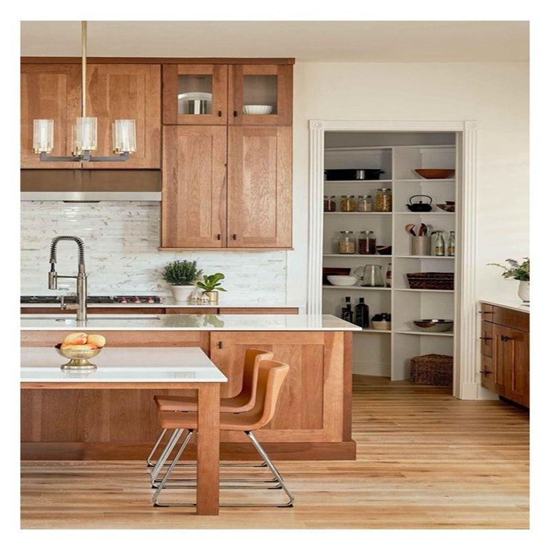 Modern Style Flat Panel Design Kitchen Cabinets Veneer Oak Veneer for Your Modern Home
