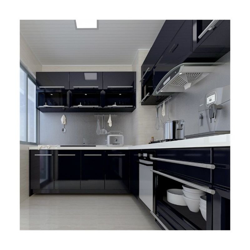 Top Veneer Finish and Bottom Lacquer Finish Kitchen Wall Cabinet for Modern Kitchen