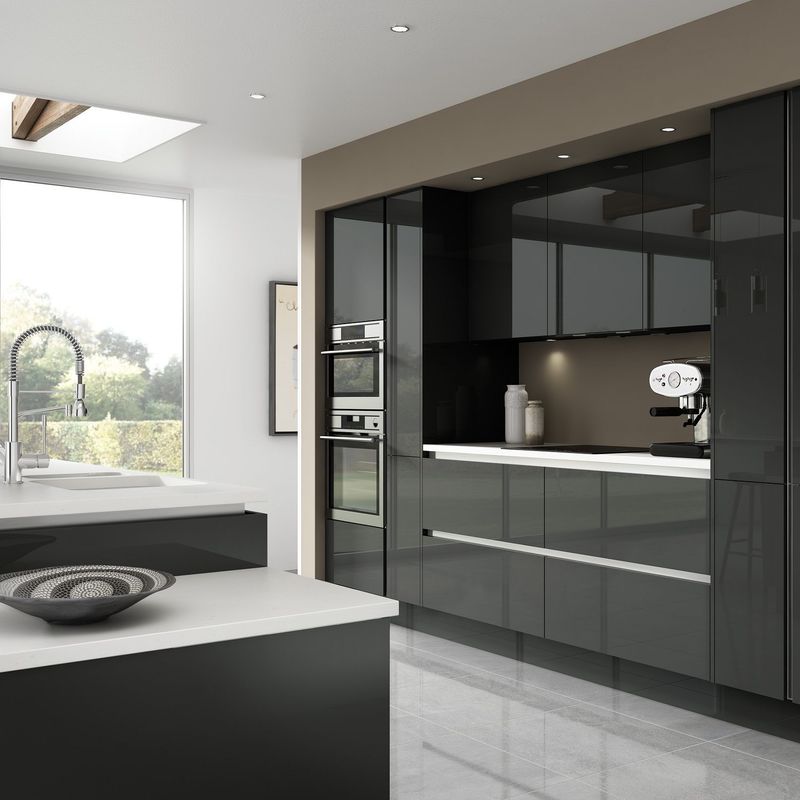 Top Veneer Finish and Bottom Lacquer Finish Kitchen Wall Cabinet for Modern Kitchen
