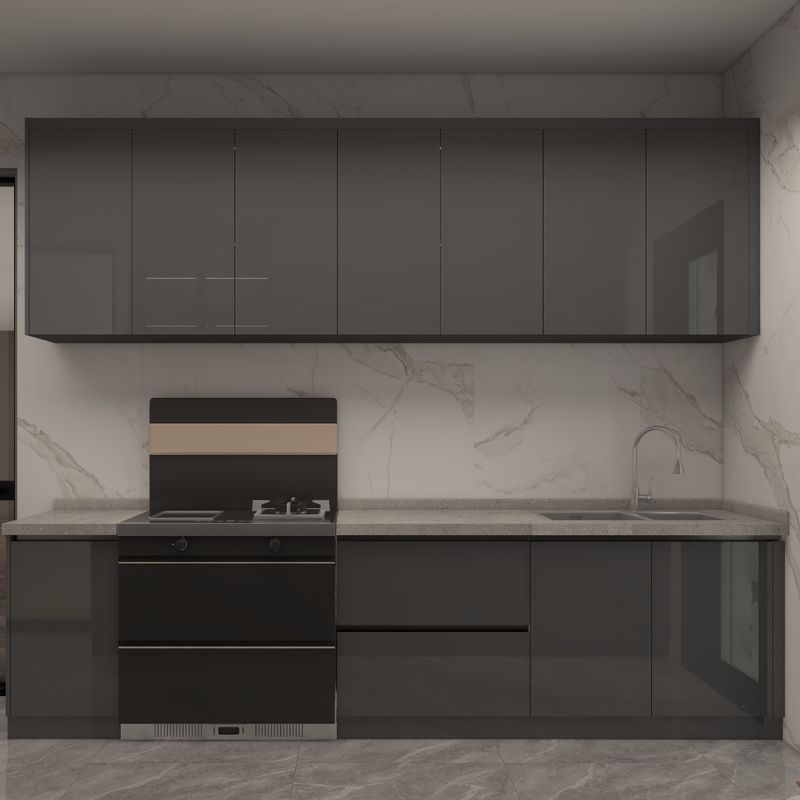 Top Veneer Finish and Bottom Lacquer Finish Kitchen Wall Cabinet for Modern Kitchen