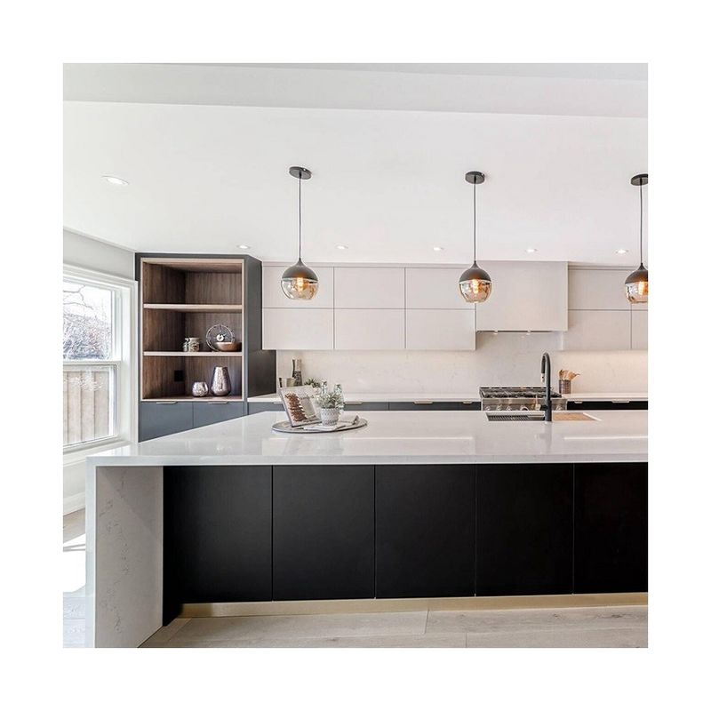 Modern Design Customized Veneer Color Waterproof Kitchen Cabinets from Professional