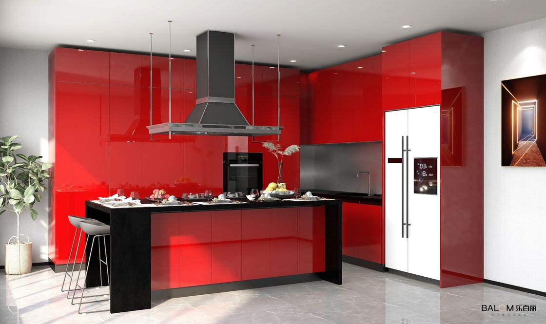 2024 Modern Solid Wood Fireproof Kitchen Cabinet with Highly ODM/OEM and Drawer Basket