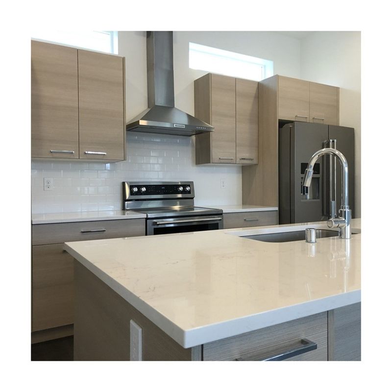 Kitchen Cabinet Design Modular Solid Wood Mdf Veneer Lacquer Finish Walnut Wood Color