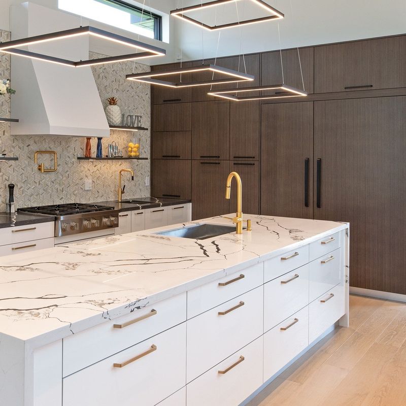 Kitchen Cabinet Design Modular Solid Wood Mdf Veneer Lacquer Finish Walnut Wood Color