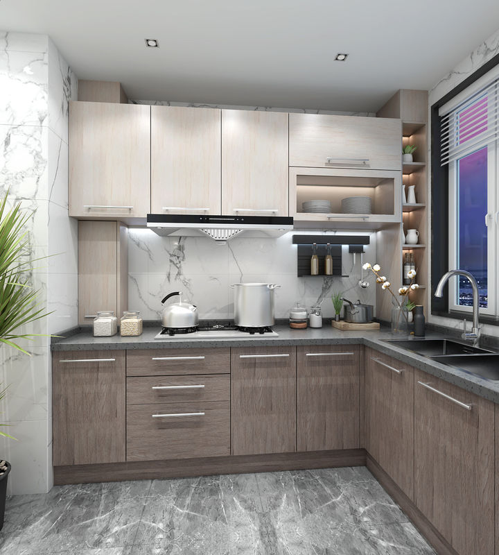 Complete Kitchen Cabinets Sets with Waterproof Fireproof Advantage and Customization