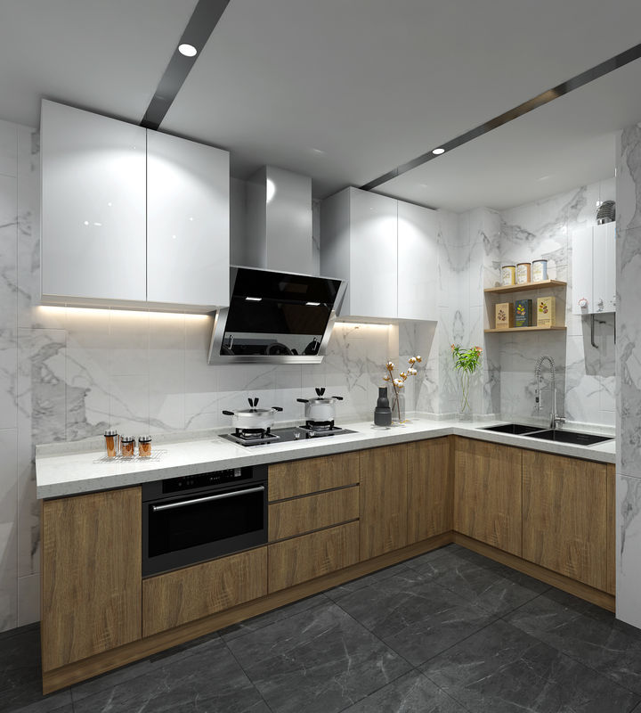 Complete Kitchen Cabinets Sets with Waterproof Fireproof Advantage and Customization