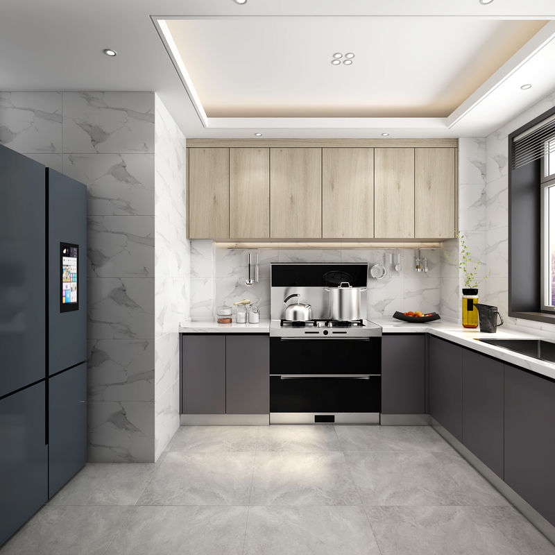Complete Kitchen Cabinets Sets with Waterproof Fireproof Advantage and Customization