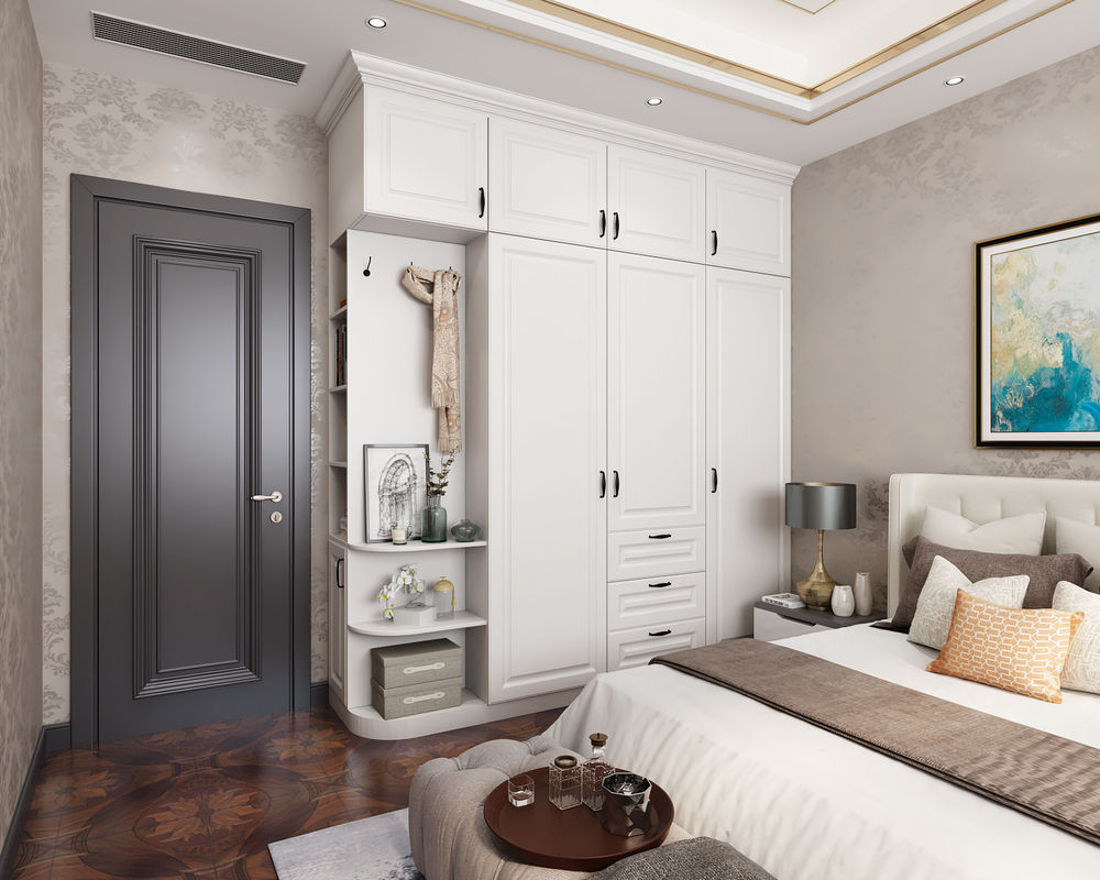 Customized MR HDF Board Waterproof Wooden Wardrobe Set for End Bedrooms from YALIG