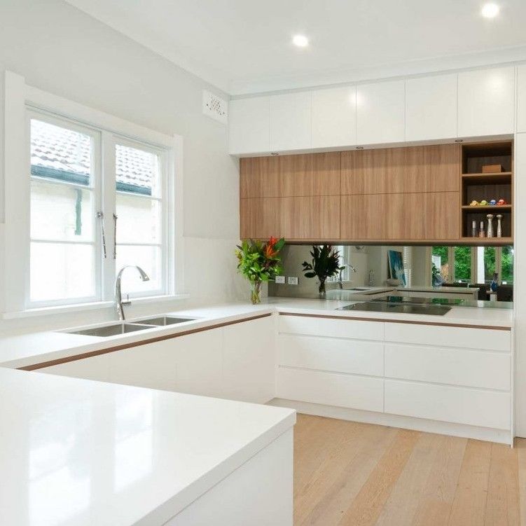 Modular Kitchen Cabinets Customized Veneer Color Wooden Lacquer Kitchen Furniture Set