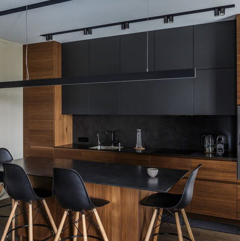 Modular Kitchen Cabinets Customized Veneer Color Wooden Lacquer Kitchen Furniture Set