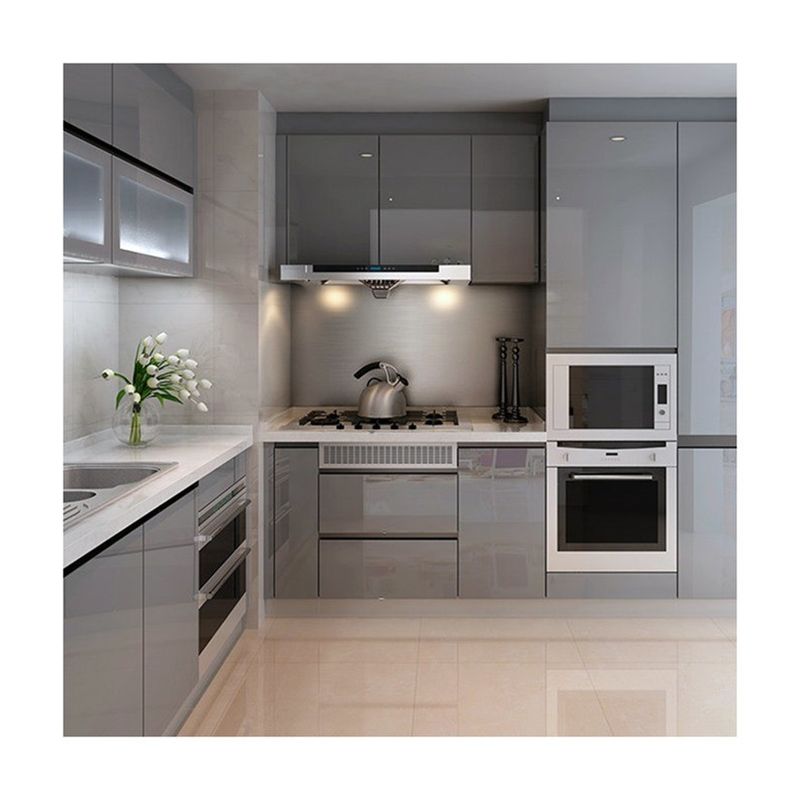 Melamine Board Corner Revolving Pull Out Small Black Basket Cabinet for Modular Kitchens