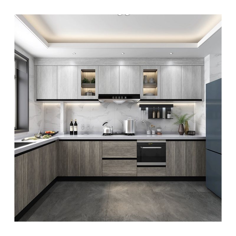 Modern Design Waterproof Kitchen Cabinet Made of Solid Wood for Custom Home Furniture