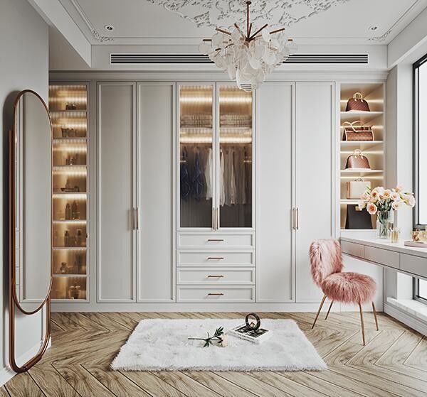 Modern Style Sliding Door Wardrobe for High End Bedroom 2023 Design Customizable